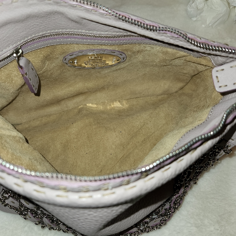 Vintage Fendi Selleria Borsa Lampo bag in Lilla. - Picture 8 of 16